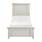 Classic White Finish 3pc Bedroom Set Bed and Two Nightstands