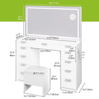 Moasis 46Vanity With Built-in Socket With Illuminated Mirror and Hair Dryer Rack - 55.8 H X 46 W X 11.7 D