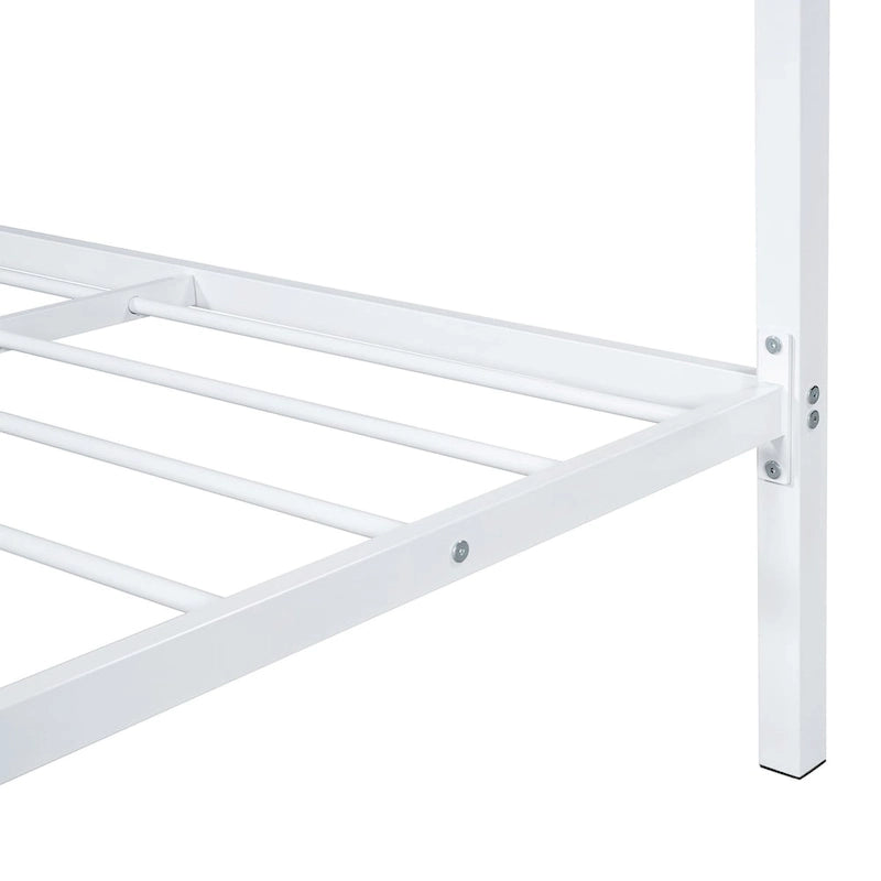 Full Size Metal Platform Bed with twin size trundle