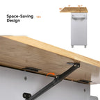 A Mobile Kitchen Island Storage , Adjustable Shelves, Wheels