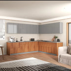 Kitchen Modern Collection Natural Teak & Black Color Base Size 10x8,5Ft Wide - 102x120