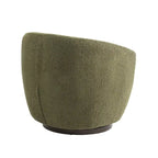 Upholstered Swivel Barrel Armchair with Storage Modern Living Room Side Chair for Bedroom/Office/Reading Spaces