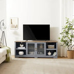 Modern Farmhouse TV Media Stand Cabinet for up to 80 TV - N/A