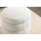 Velvet Round Ottoman Footrest Stool