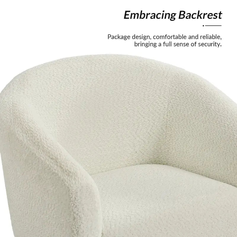 Hal Modern Boucle Armchair with Metal Legs Set of 2 by HULALA HOME
