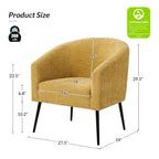 Hal Modern Boucle Armchair with Metal Legs Set of 2 by HULALA HOME