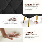 Yaheetech Upholstered Footstool Velvet Ottoman Button-Tufted Table Bench - 451617