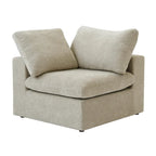 Cloud Modular Sectional Sofa, 6 Seater Corner Sofa with Pillows and Ottoman