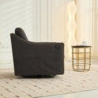 Modern Fabric Accent Swivel Chair with USB Ports, Set of 1