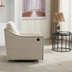 Modern Fabric Accent Swivel Chair with USB Ports, Set of 1