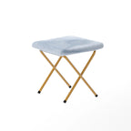 Oversized Folding Upholstered Saucer Chair with Ottoman