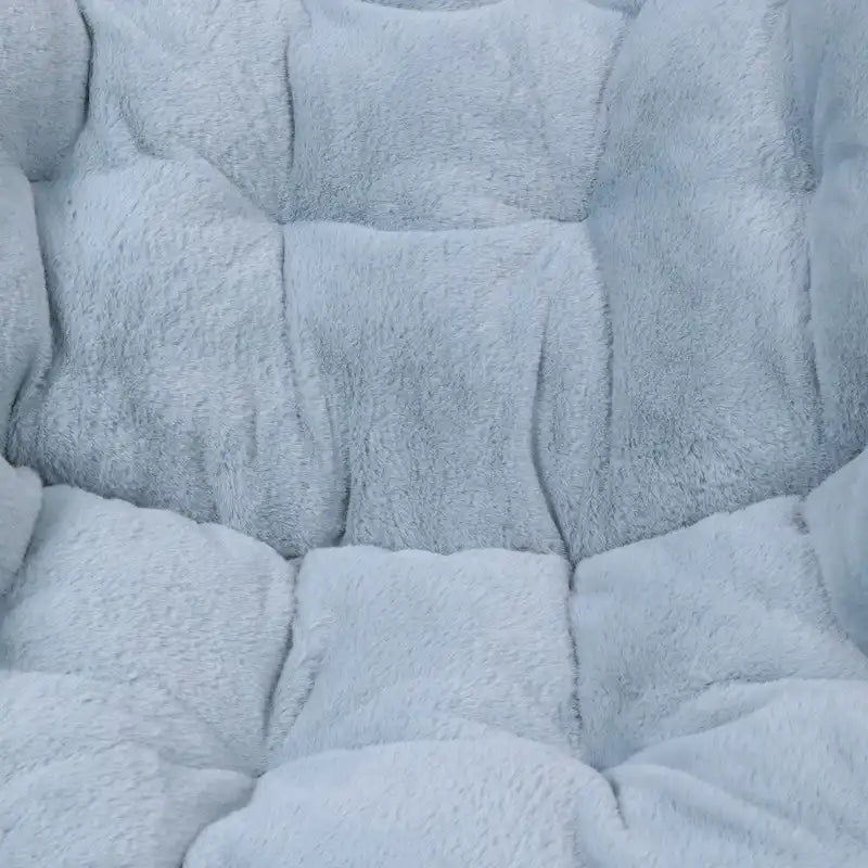 Oversized Folding Upholstered Saucer Chair with Ottoman