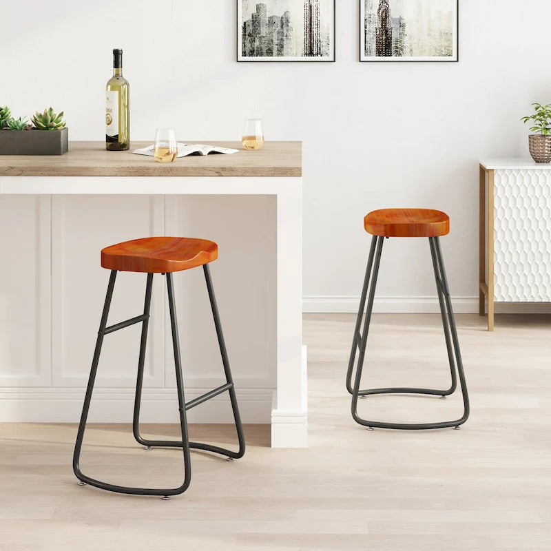 29.52 Stylish and Minimalist Bar Stools Set of 2, Counter Height Bar Stools, for Kitchen Island, Coffee Shop, Bar, Home Balcony