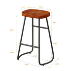 29.52 Stylish and Minimalist Bar Stools Set of 2, Counter Height Bar Stools, for Kitchen Island, Coffee Shop, Bar, Home Balcony