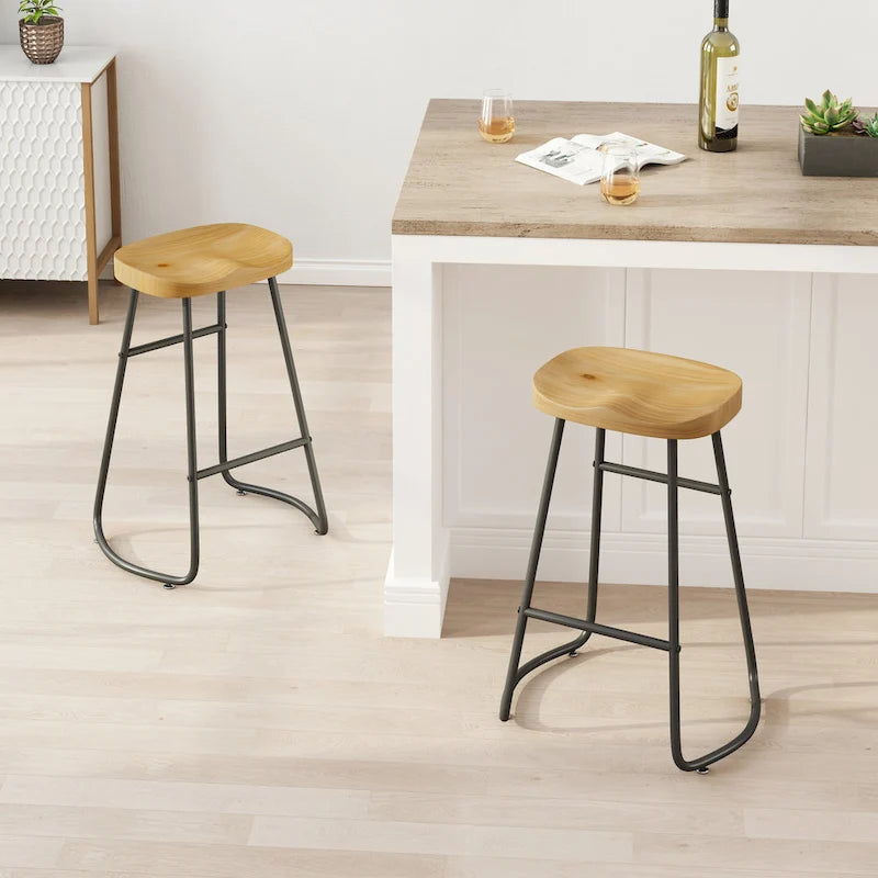 29.52 Stylish and Minimalist Bar Stools Set of 2, Counter Height Bar Stools, for Kitchen Island, Coffee Shop, Bar, Home Balcony