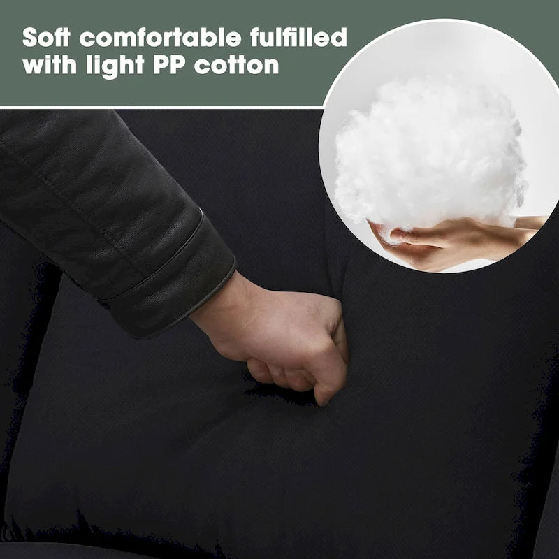 112*87 Sectional Sofa Couche Living Room Sets,7 Seats Sectional Sofa with Ottoman, L Shape Sofa Corner Couch Set with 3 Pillows