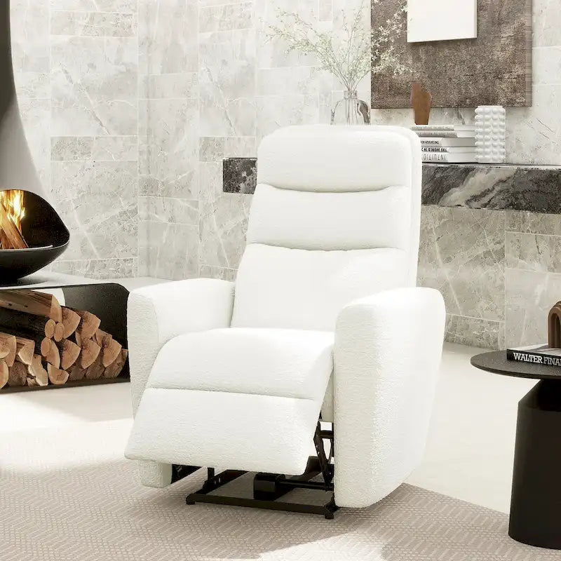 Bloomy 35.5 Boucle Upholstered High-Back Power Recliner Motion Chair