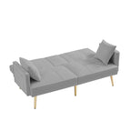 Velvet Futon Sofa Bed with Gold Metal Legs for Living Room, Entryway, Hallway, Office