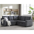 L-shaped Sofa with Pull-out Sofa Bed,Corner Sofa,Comfortable Living Room Furniture Set,Sleeper Sofa Bed,Corner Seat for Two