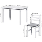 5 PCS Pub Sets Stylish Dining Table Set with 4 Upholstered Chairs