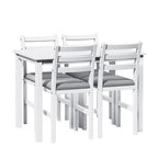 5 PCS Pub Sets Stylish Dining Table Set with 4 Upholstered Chairs