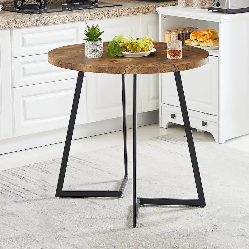 Javlergo 31.5 Round Dining Table Modern Leisure Table with Metal Leg