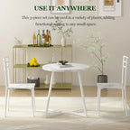 Javlergo 31.5 Round Dining Table Modern Leisure Table with Metal Leg