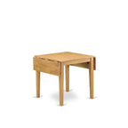 East West Furniture 3 Piece Dining Table Set- a Rectangle Kitchen Table and 2 Limelight Linen Fabric Upholstered Chairs, Oak