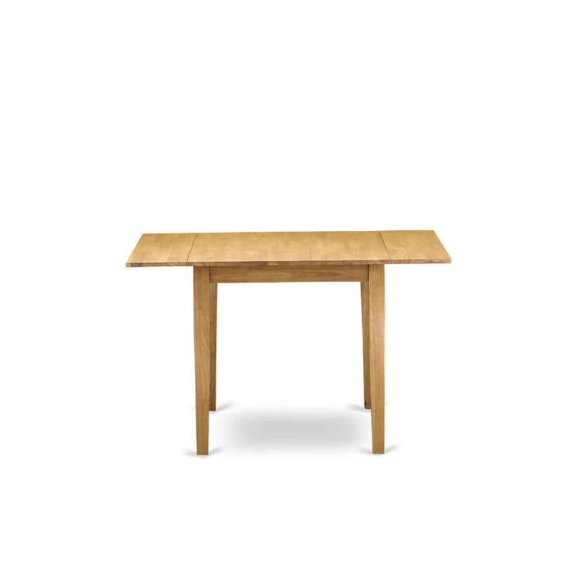 East West Furniture 3 Piece Dining Table Set- a Rectangle Kitchen Table and 2 Limelight Linen Fabric Upholstered Chairs, Oak