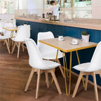 Yaheetech Set of 4 Dining Chairs with Modern Soft Padded