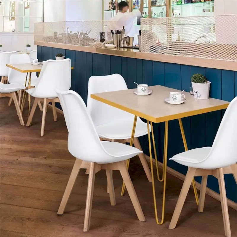 Yaheetech Set of 4 Dining Chairs with Modern Soft Padded