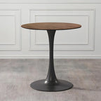 Walnut Round Tulip Dining Table - 31.5" Seats 2-4