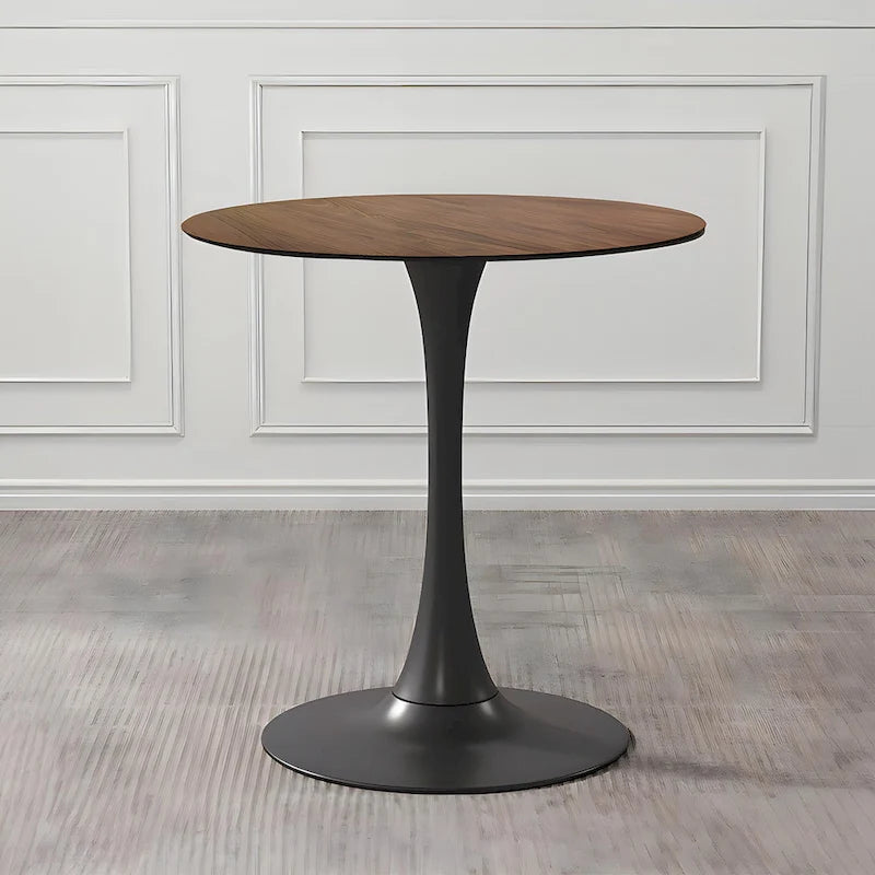 Walnut Round Tulip Dining Table - 31.5" Seats 2-4
