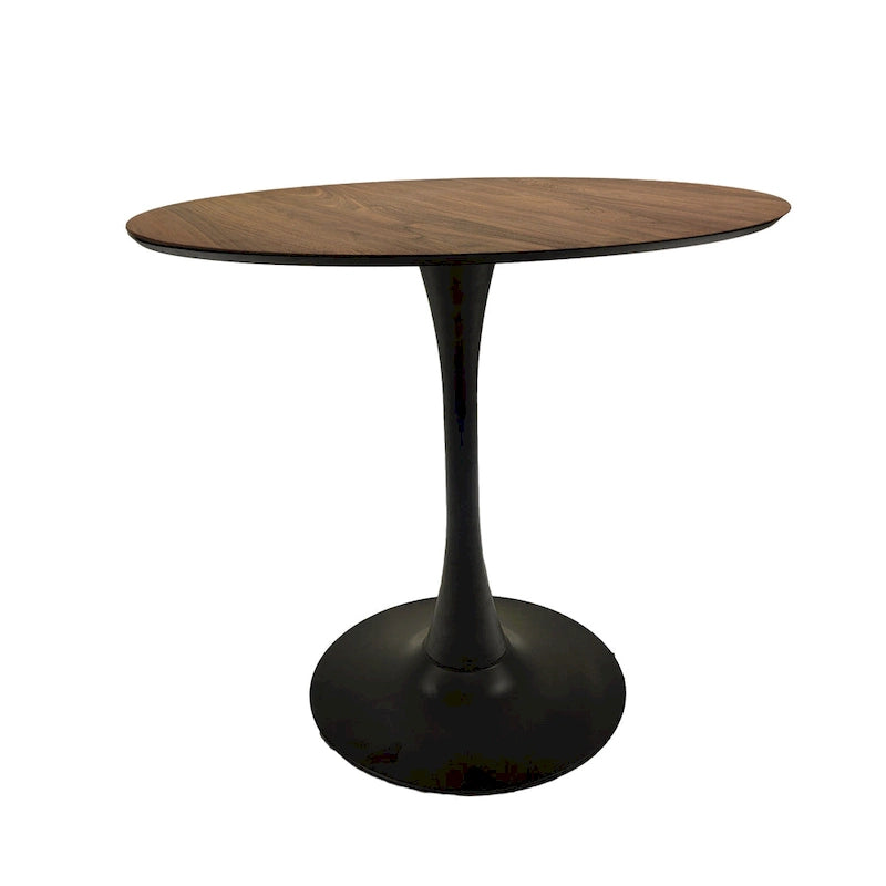 Walnut Round Tulip Dining Table - 31.5" Seats 2-4