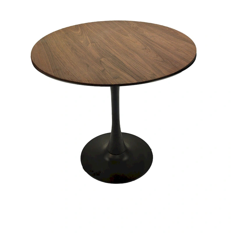 Walnut Round Tulip Dining Table - 31.5" Seats 2-4
