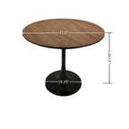 Walnut Round Tulip Dining Table - 31.5" Seats 2-4
