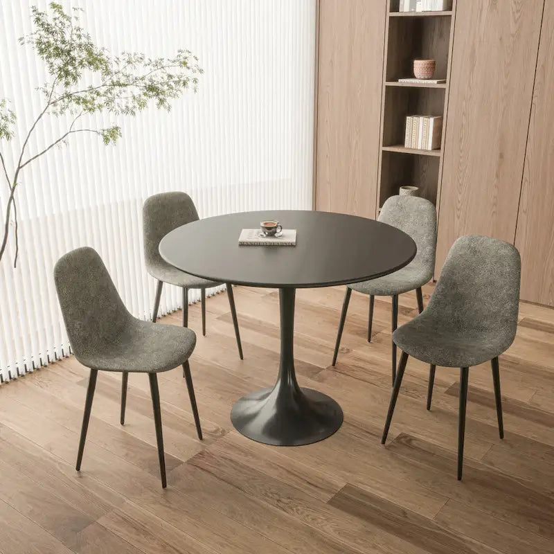 Walnut Round Tulip Dining Table - 31.5" Seats 2-4