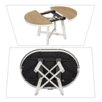Vintage Stylish Extendable Dining Table with a Removable Leaf