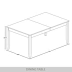 CraftPorch Contemporary 5-piece Wooden Dining Set