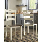 Signature Design by Ashley Woodanville Cream/Brown 5-Piece Dining Package