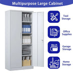 Metal Garage Storage Cabinet Tool Steel with Doors and 4 Shelves