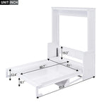 Queen Size Solid Wood Murphy Bed with a Shelf