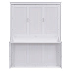 Queen Size Solid Wood Murphy Bed with a Shelf