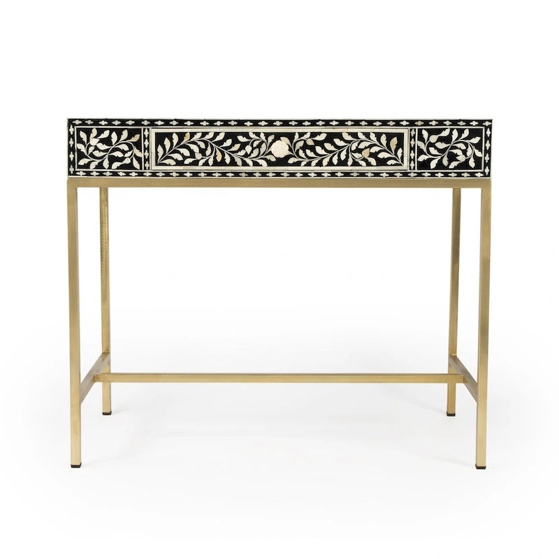 Butler Perilla Black and White Bone Inlay Writing Desk