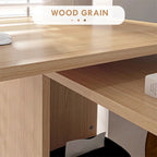 L Shaped Corner Desk,360 Degree Rotating Home Office Desk w/Shelves