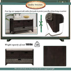 Storage Bench with Removable Basket and 2 Drawers