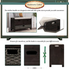 Storage Bench with Removable Basket and 2 Drawers