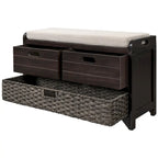 Storage Bench with Removable Basket and 2 Drawers