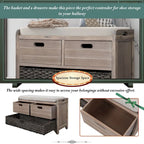 Storage Bench with Removable Basket and 2 Drawers
