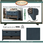 Storage Bench with Removable Basket and 2 Drawers